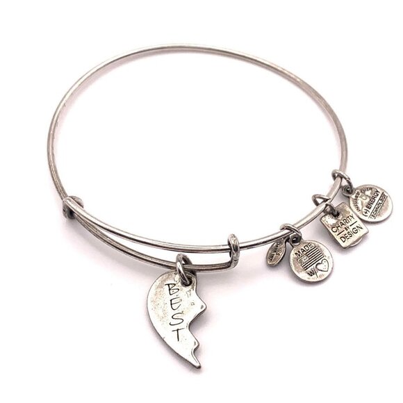 Alex and Ani Best Friends Charm Bracelet Silver Finish - Expands 2"- 3.5" - Picture 1 of 2